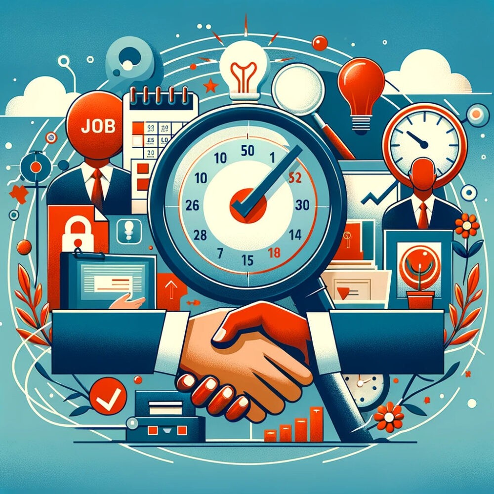 The image above serves as a cover for a blog article focused on the process of finding a new job. It visually depicts the journey of job searching, from the initial decision to seek a new position to the successful integration into a new work environment. The design is engaging and optimistic, with elements that represent different stages of job hunting, conveying a sense of progression and achievement. This image aligns well with the article's purpose of offering comprehensive advice on job hunting.